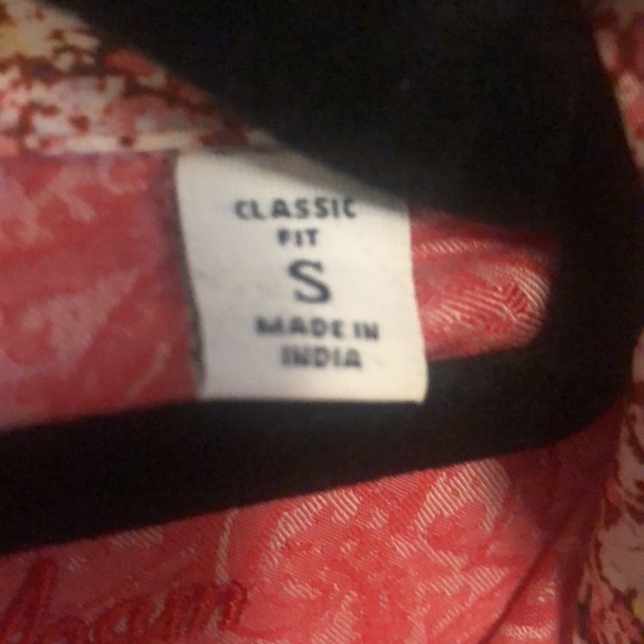 Mens Robert Graham Coral Pink Button up Short Sleeve Shirt (Size S) - Picture 8 of 8